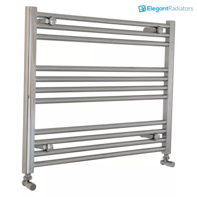 600 mm High Heated Towel Rail Radiator Chrome Flat Designer Bathroom Niche Size