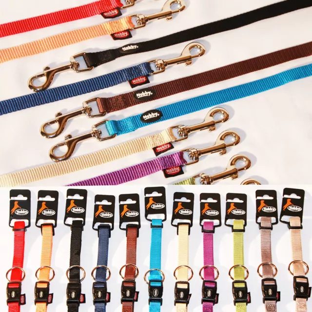 Nobby Qualität Nylon Hundehalsband Hundeleine Führleine Halsband XS-XL120-200cm