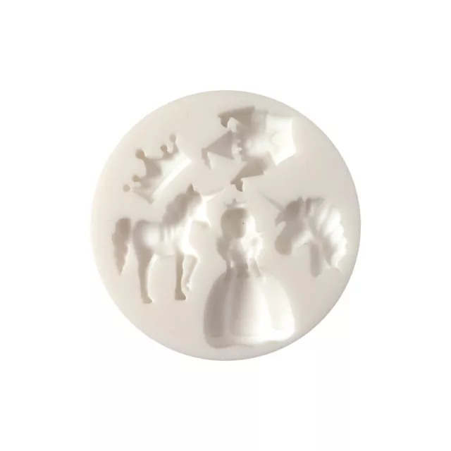 Loisirs Créatifs DIY - Moule Silicone Diamètre 7cm - Princesse Licorne Château