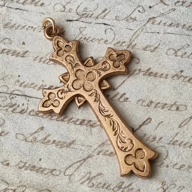 Croix Basque En Argent Massif Ancienne - Pendentif Crucifix H.TEGUY - Modèle Authentique Et Historique