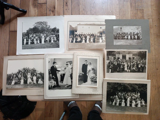Lot De 18 Photos Anciennes De Mariage - Tirages Argentiques France