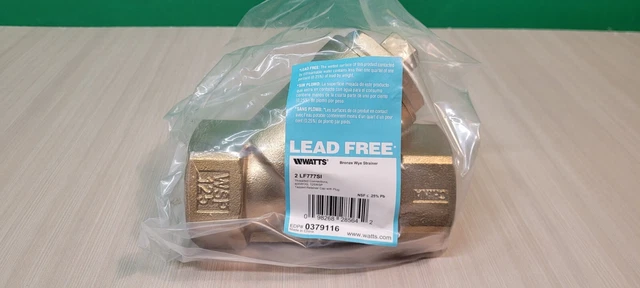 Watts 2" Lf777Si Bronze Wye Strainer 2" Npt Threaded Connections 400 Wog 125 Wsp