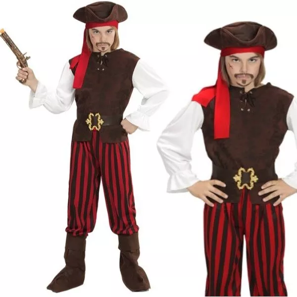 Piratenkostüm für Kinder Jungen - komplettes Pirat Kostüm der Karibik Gr 116-158