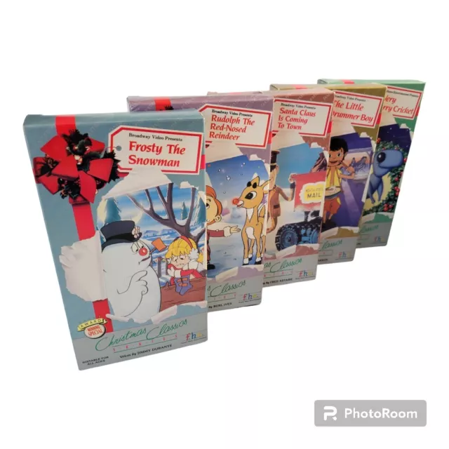 FHE SET OF 5 Christmas Childrens Classics VHS Shows Movies Frosty
