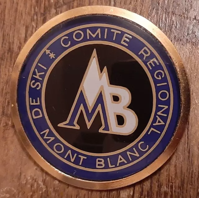 Comité Régional de SKI MONT BLANC Insigne Broche VINTAGE ORIGINAL