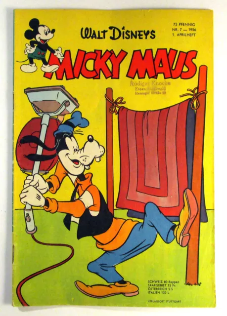 Micky Maus 1956 Heft 7 von 1956  1 Aprilheft Walt Disney Original Ehapa Verlag