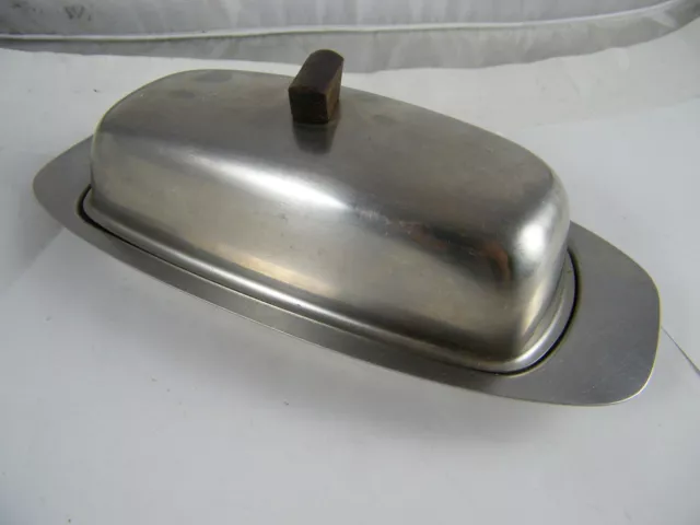 Eaton Haddon Hall Stainless Steel Butter Dish 18-8 Japan