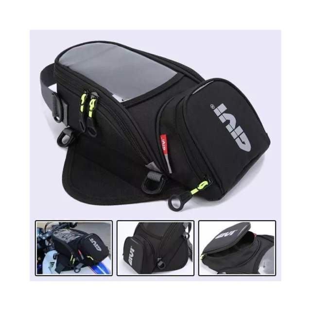 Waterproof Motor Tank Bag Black Oil Fuel Tank Magnetic Motorbike Motorcycle Bag-