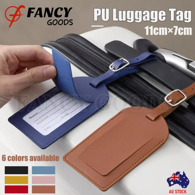 Luggage Tags PU School Bag Travel Suitcase Address Tag Synthetic Leather
