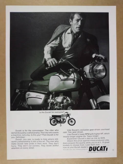 1966 Ducati 160 Monza Junior Motorcycle vintage print Ad