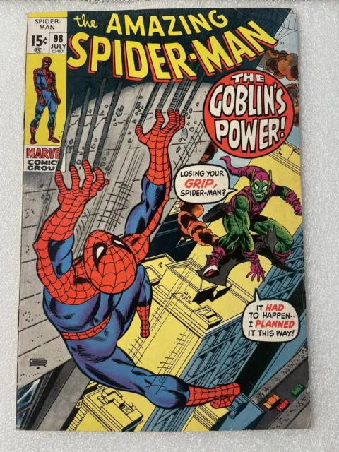 Amazing Spider-Man #98 Drug Issue Green Goblin 1971 Marvel No Comic Code