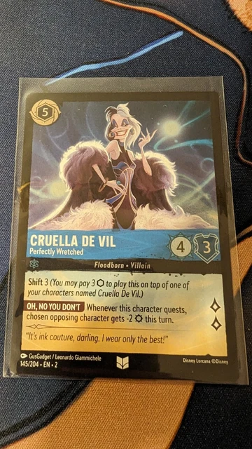 Cruella De Vil - Perfectly Wretched 145/204 Lorcana Rise of the Floorborn FOIL