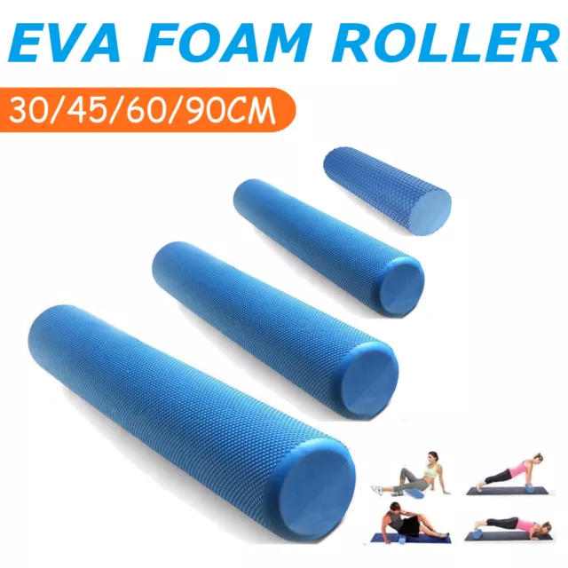 Eva Physio Foam Roller Yoga Pilates Gym Trigger Point Massage 30/45/60/90 Cm