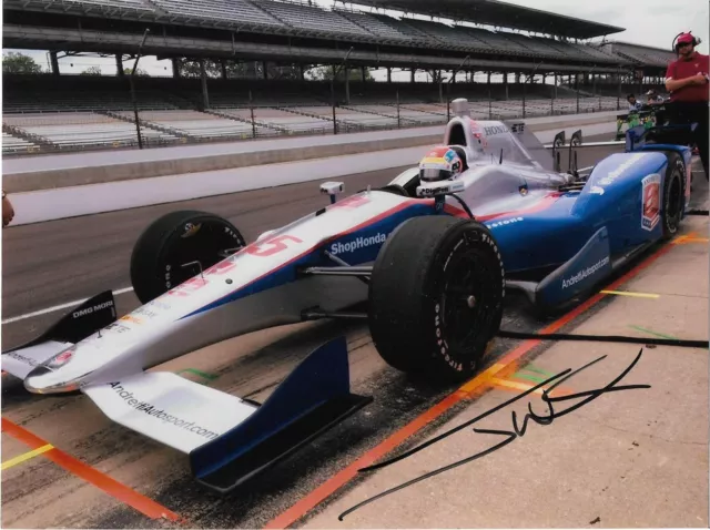 Justin Wilson Indy Indianapolis 500 Indycar signiertes Foto F1 Jaguar Minardi