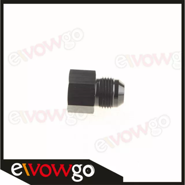 8AN AN8 Male Thread To 1/4 NPT Female Straight Adapter Fitting Aluminum Black