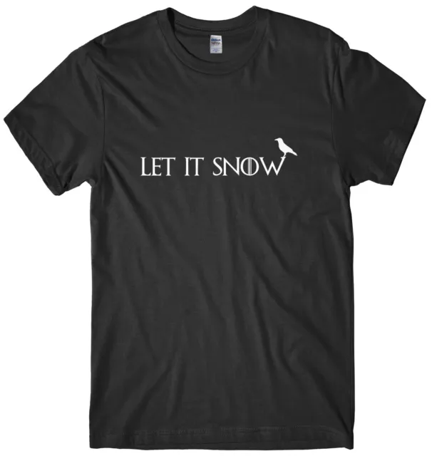 T-shirt natalizia Let It Snow divertente da uomo unisex