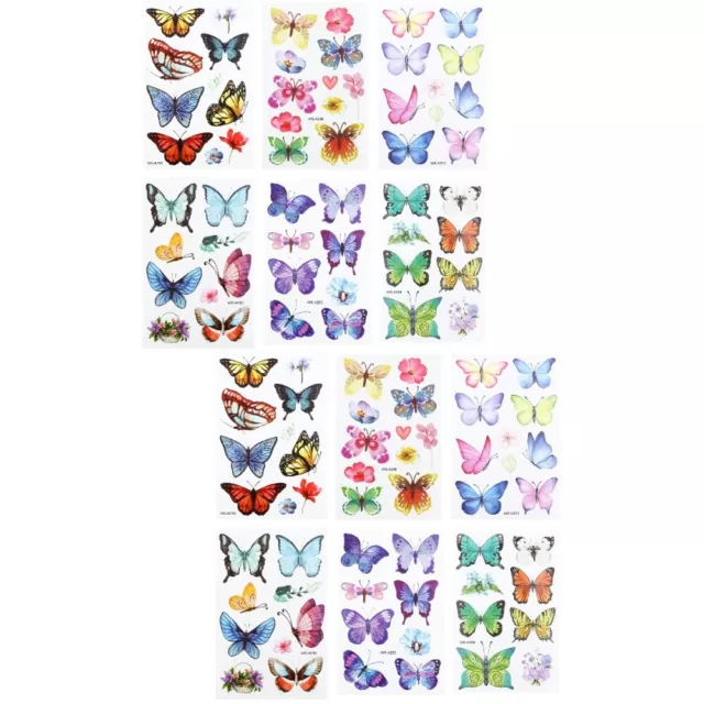 24 fogli adesivo tatuaggio farfalla carta bambino piccolo adesivo natalizio