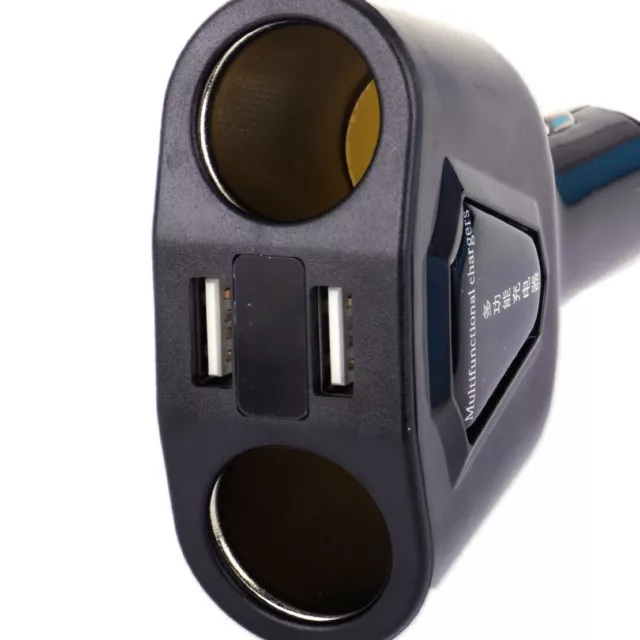 12V Car LCD Cigarette Lighter Socket Splitter Dual USB Charger Power Adapter lp 2