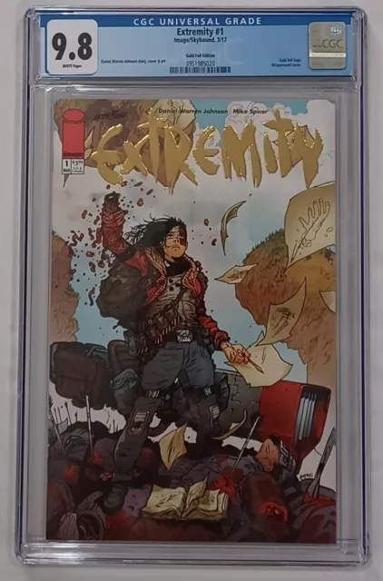 Extremity #1 (2017, Image Comics) CGC 9.8 White Pages Gold Foil Logo Variant