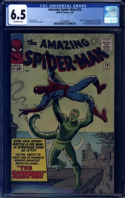 Amazing Spider-Man #20 CGC 6.5 Ditko, Origin & 1st Appearance Scorpion