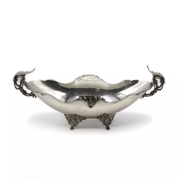 Jardiniere Anbietschale mit 4 Füßen in 925 Sterling Silber silver 33 cm