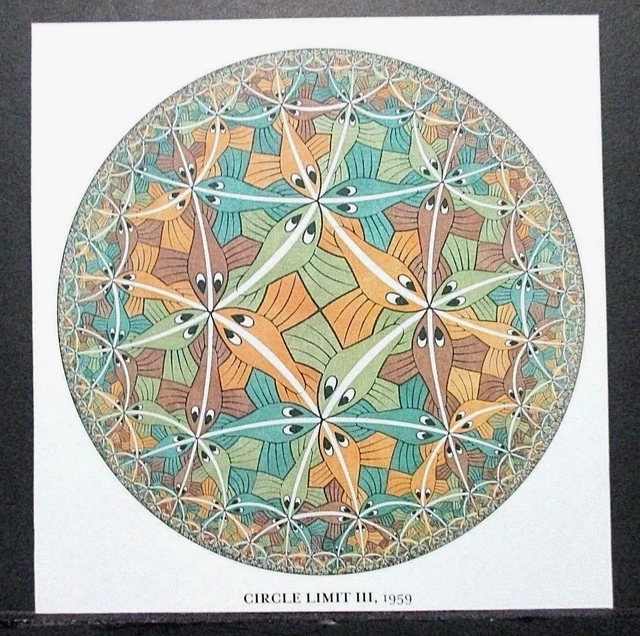 M C ESCHER Small Calendar Print, 'Circle Limit Iii' 6.99 PicClick