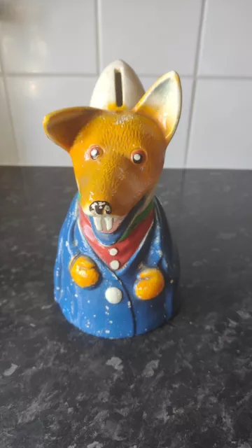 Basil Brush Vintage Money Box 1972 Ivan Owen & Peter Firmin Ceramic RETRO TV