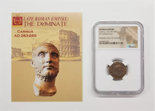 AD 283-285 BI Aurelianianus - Carinus, Roman Age of Chaos Ancient Coin - NGC