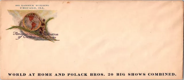 Vintage World at Home and Polack Bros Circus Chicago Envelope Cachet