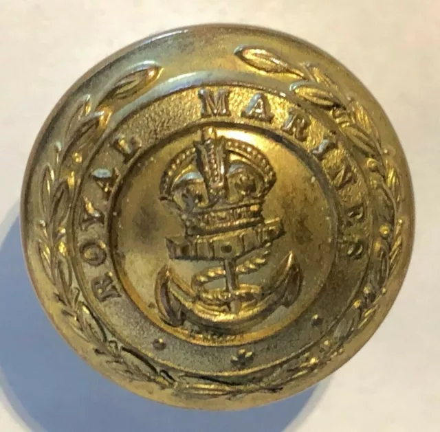 WW2 Royal Marines Officers gilt Button 24 mm Pitt & Co