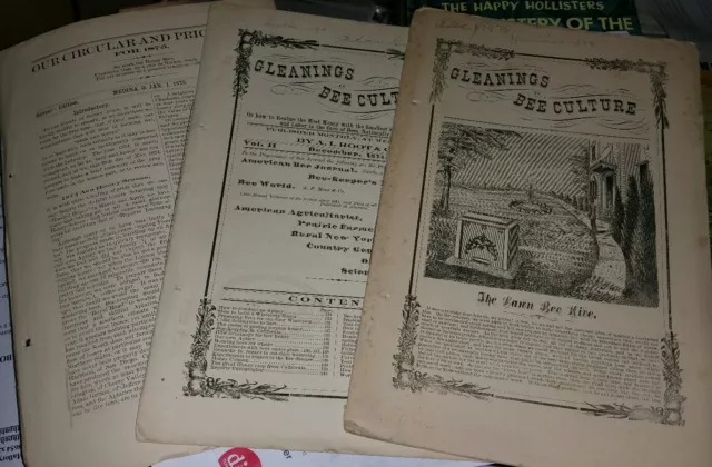 RARE GLANINGS PRÉCOCES DANS LA CULTURE ABEILLE même un de 1874 8 pubs super précoces total