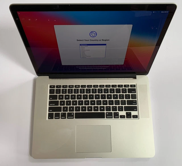 Apple MacBook Pro 15" i7 2,2 GHz 16 GB 256 GB metà 2014/manutenzione batteria ora/AP675