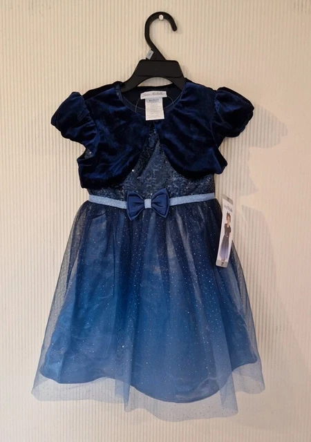 JONA MICHELLE GIRLS Special Occasion Tulle Dress Blue Size 7