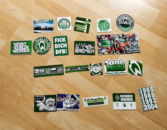 Werder Bremen Sticker Set - 6-teilige Aufkleber Mit Moin & Bremer Motiven