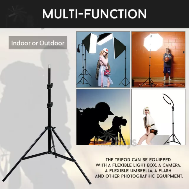 Adjustable Light Stand Tripod Max. 2.1m for Studio Photo Flash LED Video Light