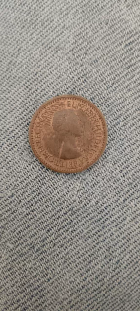 1953 Queen Elizabeth Ii Farthing Coin