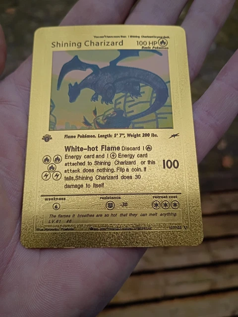 SHINING CHARIZARD 107/105 Gold metal Card Pokemon Card 1st Edition $19.50 -  PicClick
