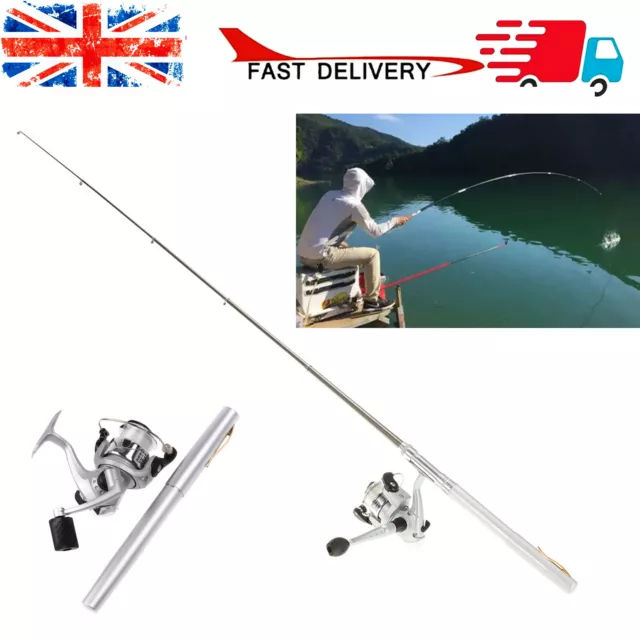 TELESCOPIC FISHING ROD Portable 19 Sections Pole Tackle for River Lake  Stream £6.59 - PicClick UK