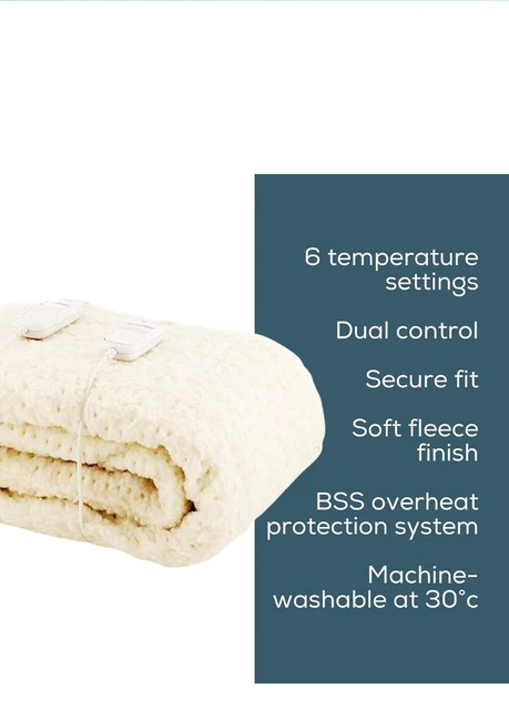 Kingsize Monogramm bequem montierte elektrische Decke Matratzenbezug 200x150 Beurer