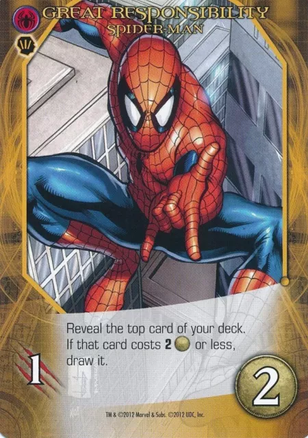 SPIDER-MAN Upper Deck Marvel Legendary GREAT RESPONSIBILITY