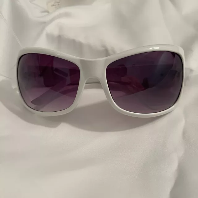 Bacardi Classic 2012 Polished White Frames Black Lens Unisex Sunglasses