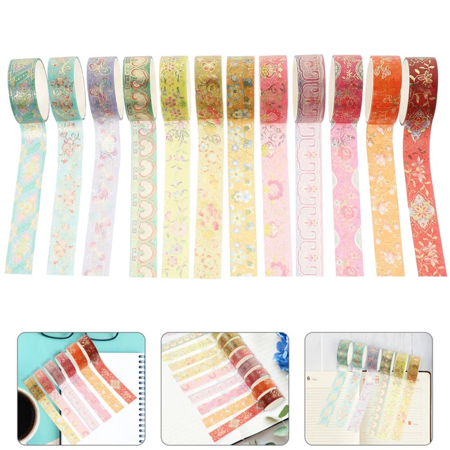 Pegatinas caseras cinta de bolsillo cinta de regalo envoltura cinta washi bronceado