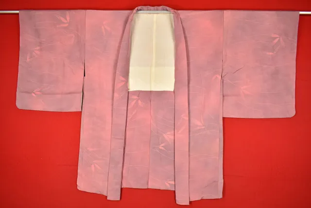 Vintage Japanese Kimono Silk Antique BORO HAORI Kusakizome Dyed/A645/530