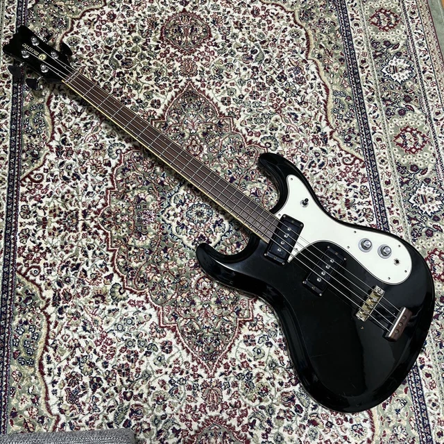 Electric Bass Guitar Mosrite 60-70s Vintage Black Electric Bass Guitar Mosrite 60-70s Vintage Black