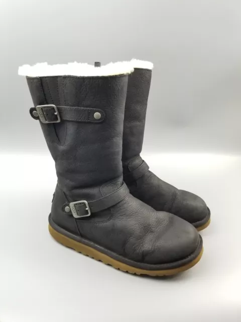 Ugg Australia Kensington Black 1969 Sheepskin Women Tall Boots W Zipper Size 6 Ugg Australia Kensington Black 1969 Sheepskin Women Tall Boots W Zipper Size 6