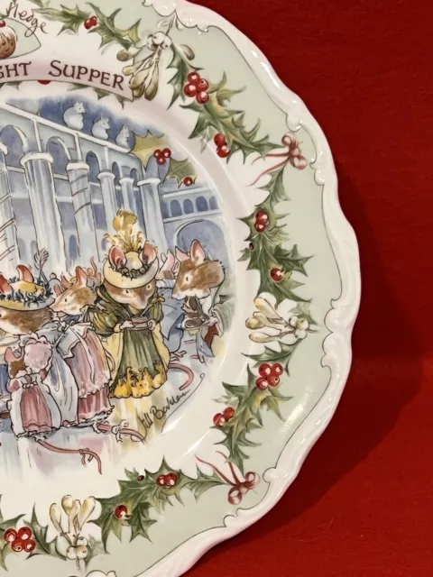 Royal Doulton Brambly Hedge Candlelight Supper Plate - 8” 1st Quality Christmas 3