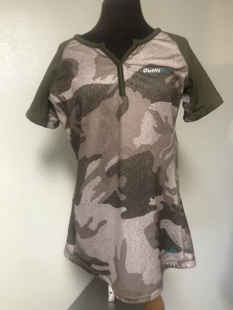 CABELAS WOMENS SZ S OutfitHer Realtree Thermal Lined Camo Hunting Shirt ...