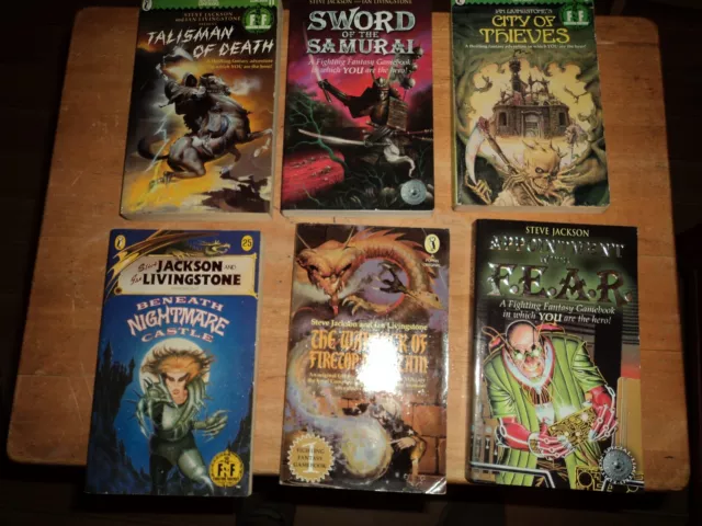 @@@ 6 Steve Jackson / Ian Livingstone Adventure /Fighting Fantasy Game Books @@@