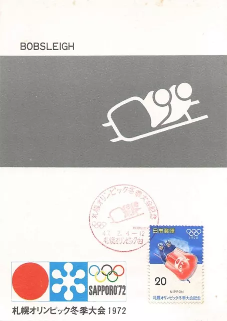 1972 Winter Olympics, Sapporo, Japan original postcard.