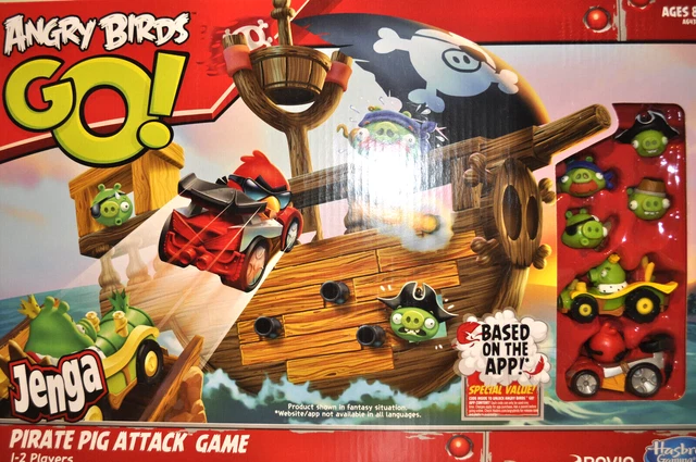 ANGRY BIRDS GO! Jenga Pirate Pig Attack Action Game-Launching Karts-New